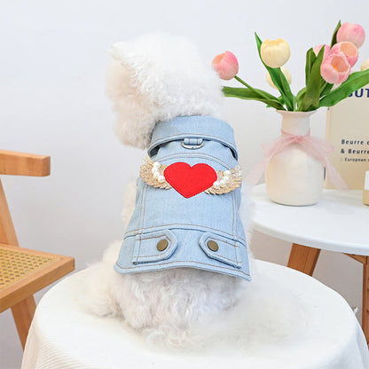 🎉 2026 Sale — Over 28 400 Sold!🔥 Cute Princess Denim Dog Jacket