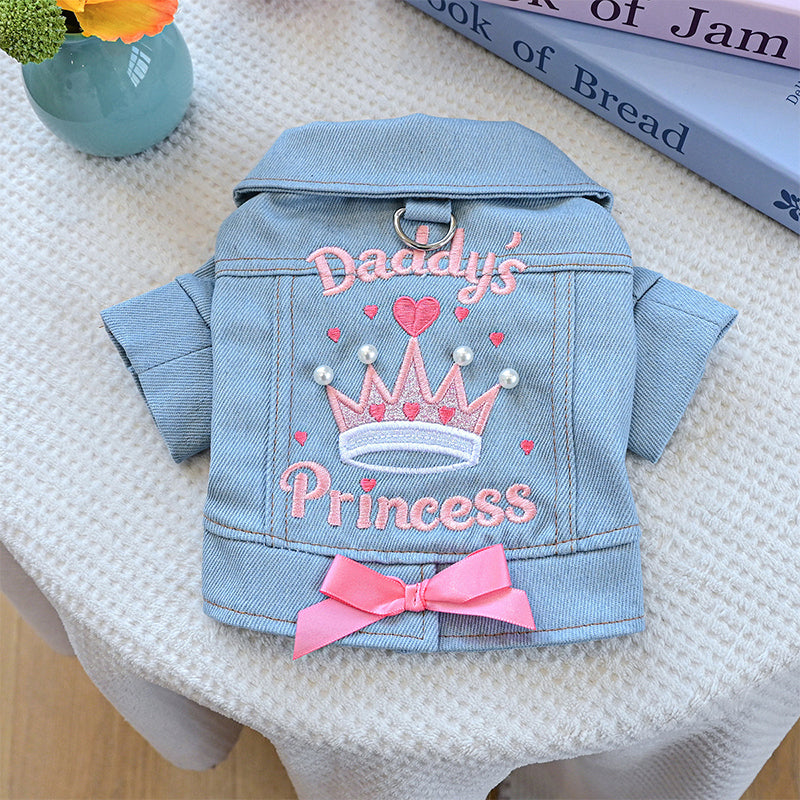 🎉 2026 Sale — Over 28 400 Sold!🔥 Cute Princess Denim Dog Jacket