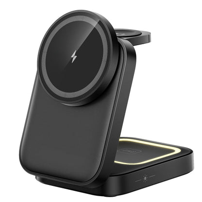 3 in 1 Foldable Wireless Charging Station 15W Fast Charger Desktop Stand