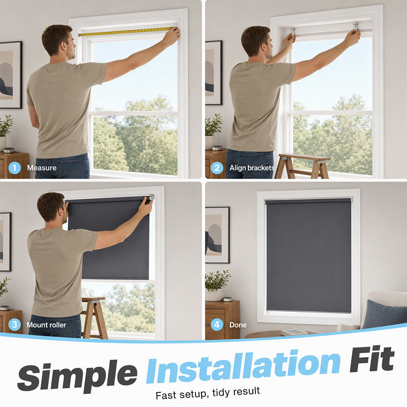 🎉 LIMITED TIME 50% OFF! 🪟 Motorized Blackout Blinds with Remote – Smart Roller Shade, Complete Light Blocking & Clean Modern Design ✨