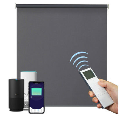 🎉 LIMITED TIME 50% OFF! 🪟 Motorized Blackout Blinds with Remote – Smart Roller Shade, Complete Light Blocking & Clean Modern Design ✨