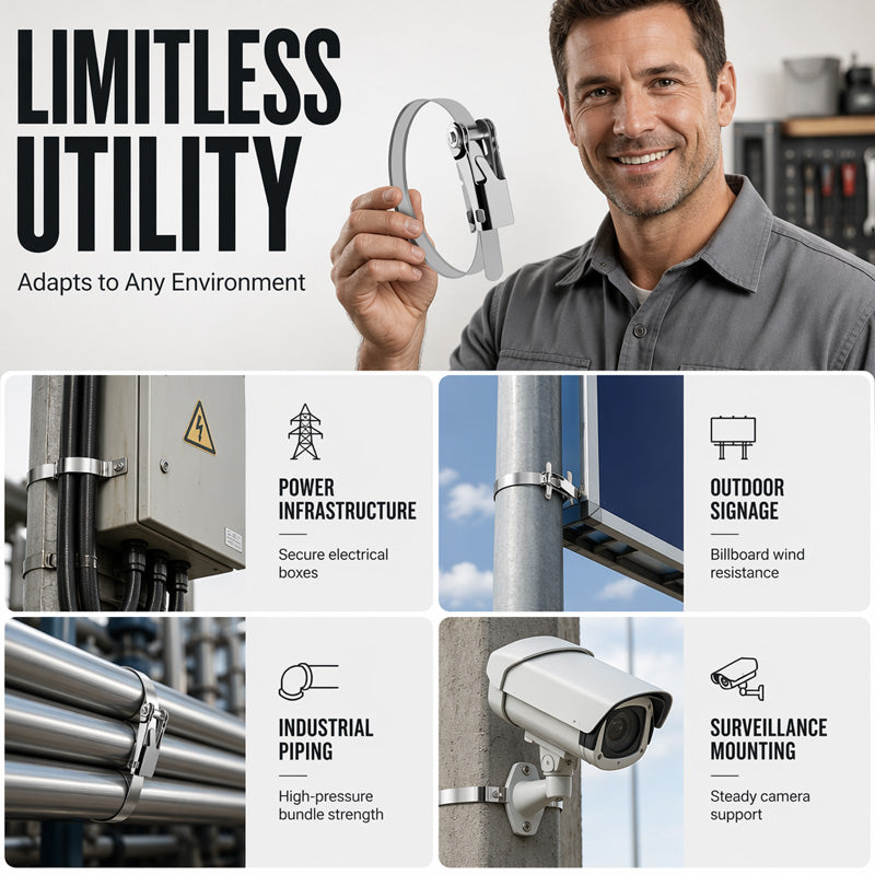 🎉 2026 Sale — Over 12,000 Sold! 🔩 Heavy Duty Stainless Steel Cable Tie – 304 Steel, Rust-Proof, Ratchet Lock – Secure Heavy Loads Indoors & Out! ✨