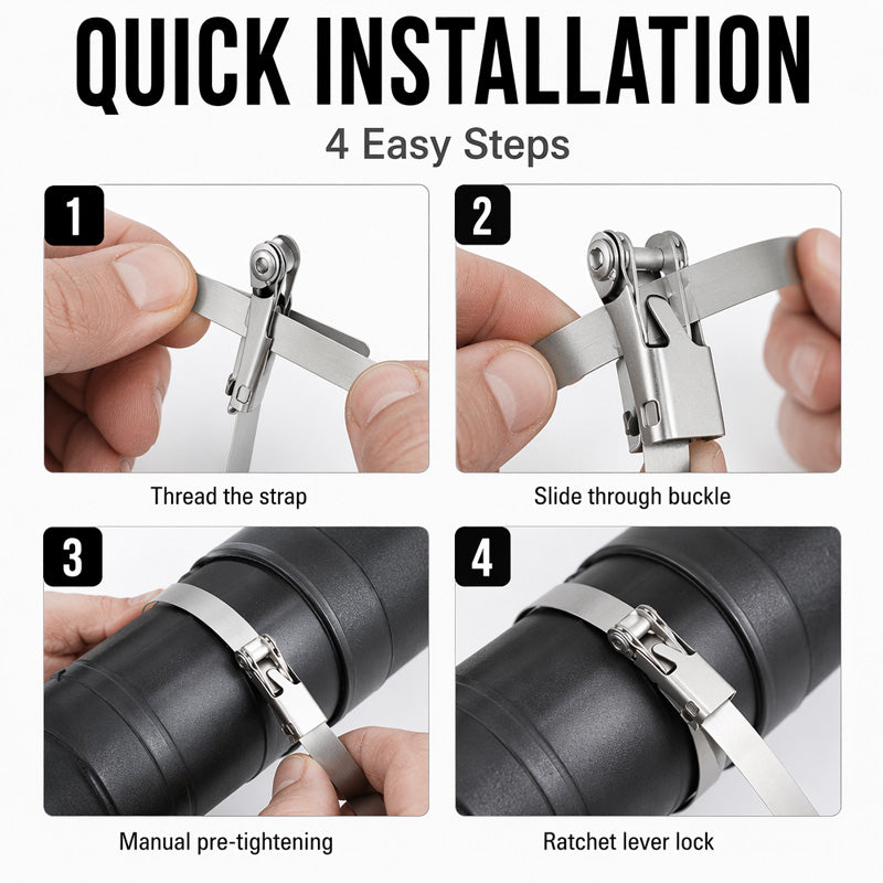 🎉 2026 Sale — Over 12,000 Sold! 🔩 Heavy Duty Stainless Steel Cable Tie – 304 Steel, Rust-Proof, Ratchet Lock – Secure Heavy Loads Indoors & Out! ✨