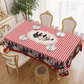 Red Plaid Rooster Tablecloth