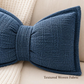Soft Chenille Bow-Shaped Throw Pillow