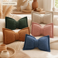 Soft Chenille Bow-Shaped Throw Pillow