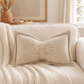 Soft Chenille Bow-Shaped Throw Pillow
