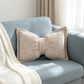 Soft Chenille Bow-Shaped Throw Pillow