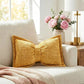 Soft Chenille Bow-Shaped Throw Pillow