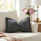 Soft Chenille Bow-Shaped Throw Pillow