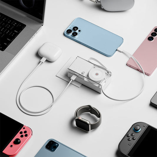 🔋 One charger. Three devices. No outlet needed.