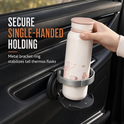 🚗 LIMITED-TIME 50% OFF! 🥤 Foldable Car Door Drink Holder – Multi-Purpose, Clip-On, Faux Leather ✨