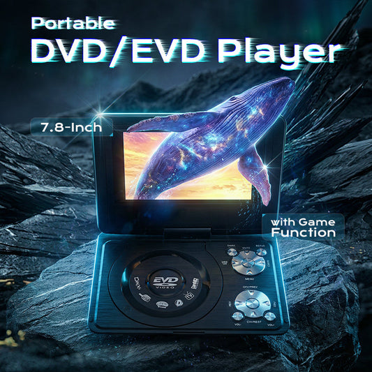 ⏳Time-Limited Special⏰ 7.8-Inch Portable DVD/EVD Player with Game Function