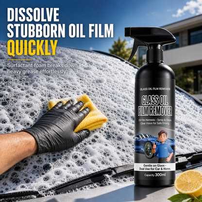 🔥 🚗 Car Glass Oil Film Remover Spray – Powerful Windshield Decontamination & Bug Residue Cleaner for Clear Driving Vision ✨