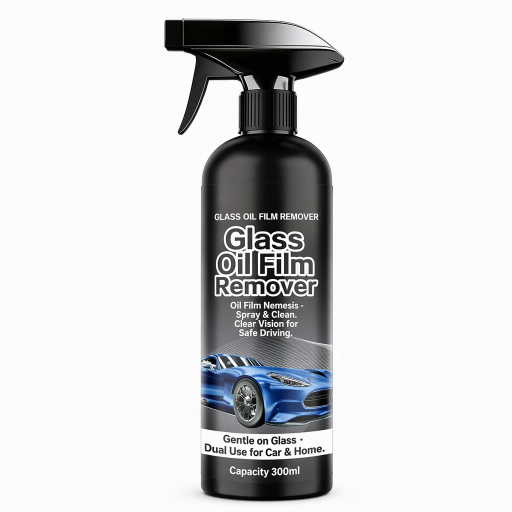 🔥 🚗 Car Glass Oil Film Remover Spray – Powerful Windshield Decontamination & Bug Residue Cleaner for Clear Driving Vision ✨