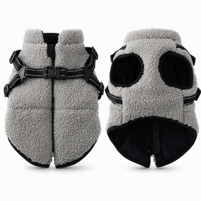 🧥 50% OFF NOW ✨ Warm Winter Dog Coat — Reflective Strips & Built-In Harness 🐾