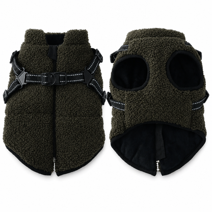 🧥 50% OFF NOW ✨ Warm Winter Dog Coat — Reflective Strips & Built-In Harness 🐾