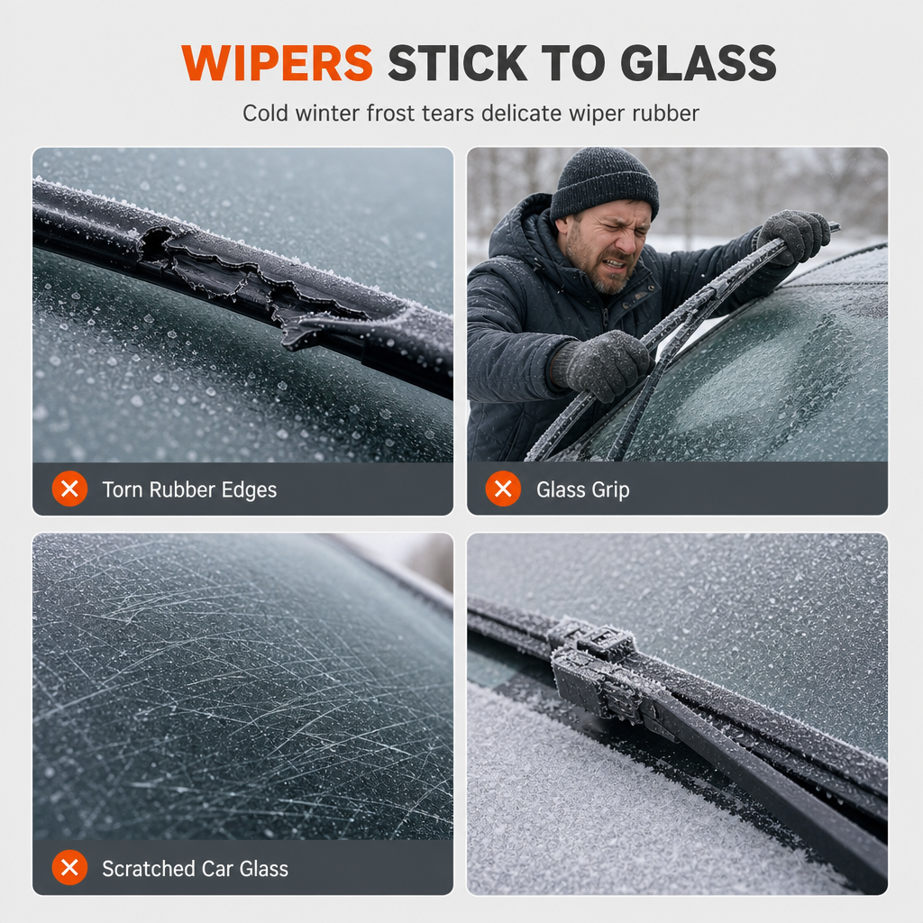⏳Time-Limited 50%OFF！⏰2-Pack Car Stand Plastic Anti-Freeze Wiper Protector for Winter