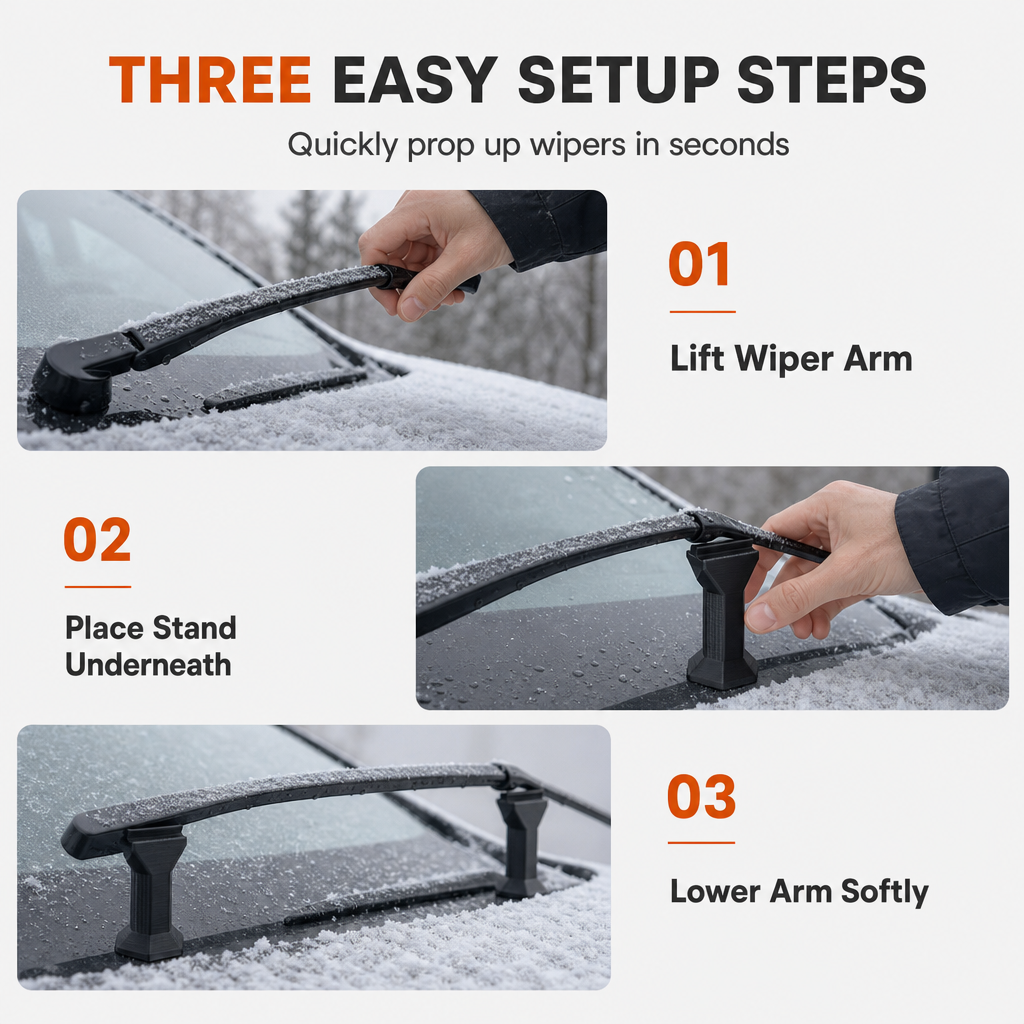 ⏳Time-Limited 50%OFF！⏰2-Pack Car Stand Plastic Anti-Freeze Wiper Protector for Winter