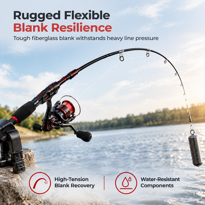 🎣LIMITED-TIME 50% OFF! 🌊4-Piece Fiberglass Sea Fishing Rod Long Distance Casting Lure Rod