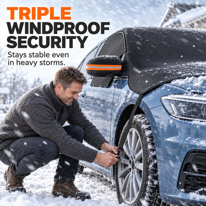 📢📢 50% OFF❄️All-Season Windshield Cover – Snow, Frost & Sun Protection