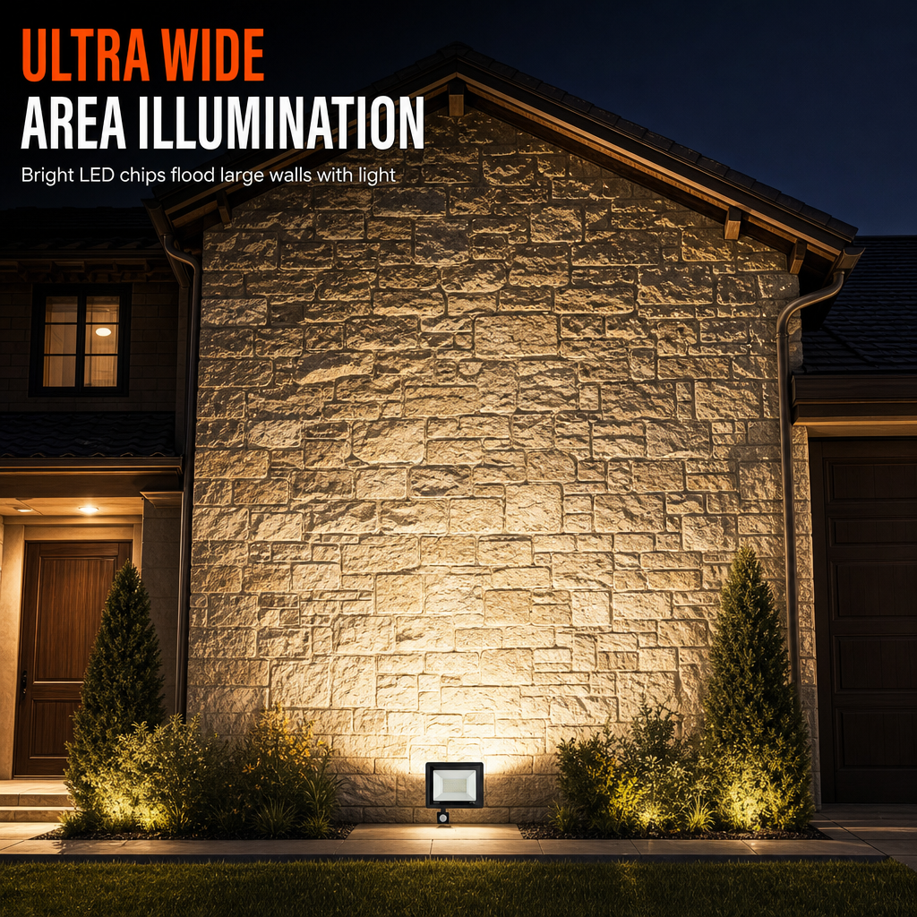 📢📢 30% OFF! 50W Outdoor LED Floodlight – PIR Motion Sensor & IP66 Weatherproof Design for Yards and Entryways 🏠✨