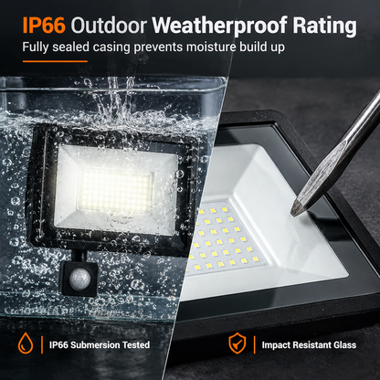 📢📢 30% OFF! 50W Outdoor LED Floodlight – PIR Motion Sensor & IP66 Weatherproof Design for Yards and Entryways 🏠✨