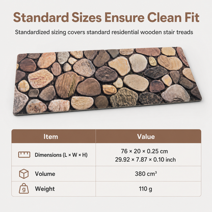 📢📢LIMITED 30% OFF !! ⏰Cobblestone Pattern Diatomite Stair Tread Mat Water Absorbent Non Slip Trimmable Step Rug Easy to Clean