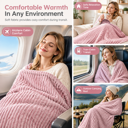 📢📢 40% OFF✈️ 2-in-1 Travel Pillow & Blanket – Soft Flannel Warmth & Easy Carry for Flights and Road Trips