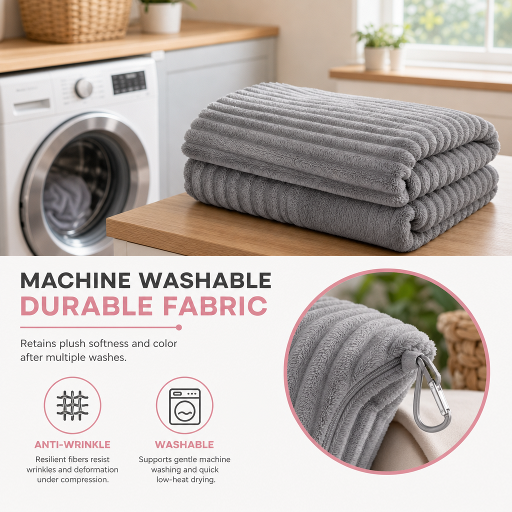 📢📢 40% OFF✈️ 2-in-1 Travel Pillow & Blanket – Soft Flannel Warmth & Easy Carry for Flights and Road Trips