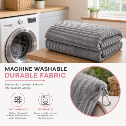 📢📢 40% OFF✈️ 2-in-1 Travel Pillow & Blanket – Soft Flannel Warmth & Easy Carry for Flights and Road Trips