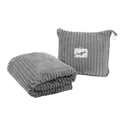 📢📢 40% OFF✈️ 2-in-1 Travel Pillow & Blanket – Soft Flannel Warmth & Easy Carry for Flights and Road Trips