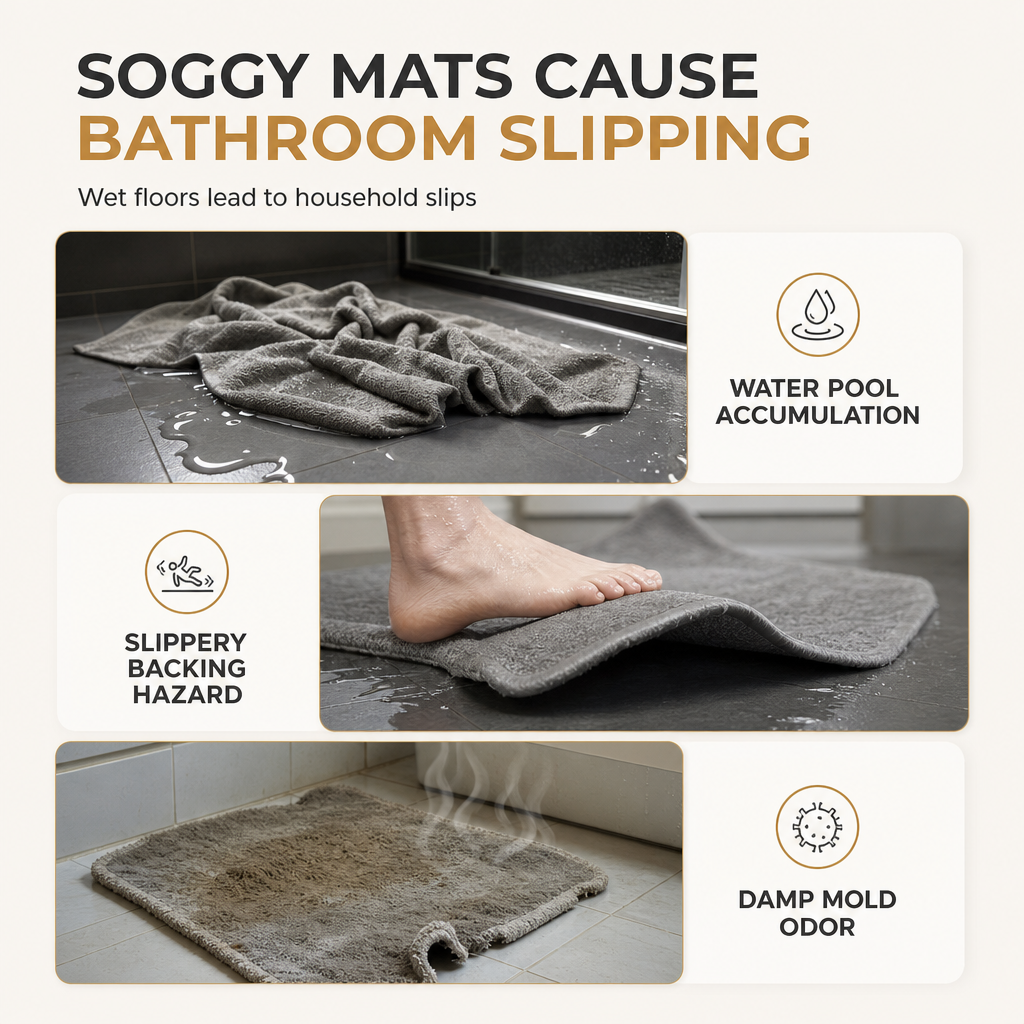 📢📢30% OFF !! ⏰Non-Slip Water Absorbent Bathroom Mat