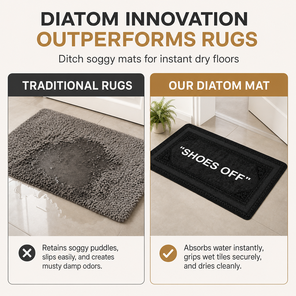 📢📢30% OFF !! ⏰Non-Slip Water Absorbent Bathroom Mat