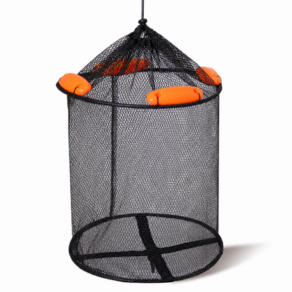 📢📢50% OFF !! ⏰Floating Collapsible Fishing Keep Net with Float Balls Coated Anti Snag Fish Guard Net Bag for Sea Fishing
