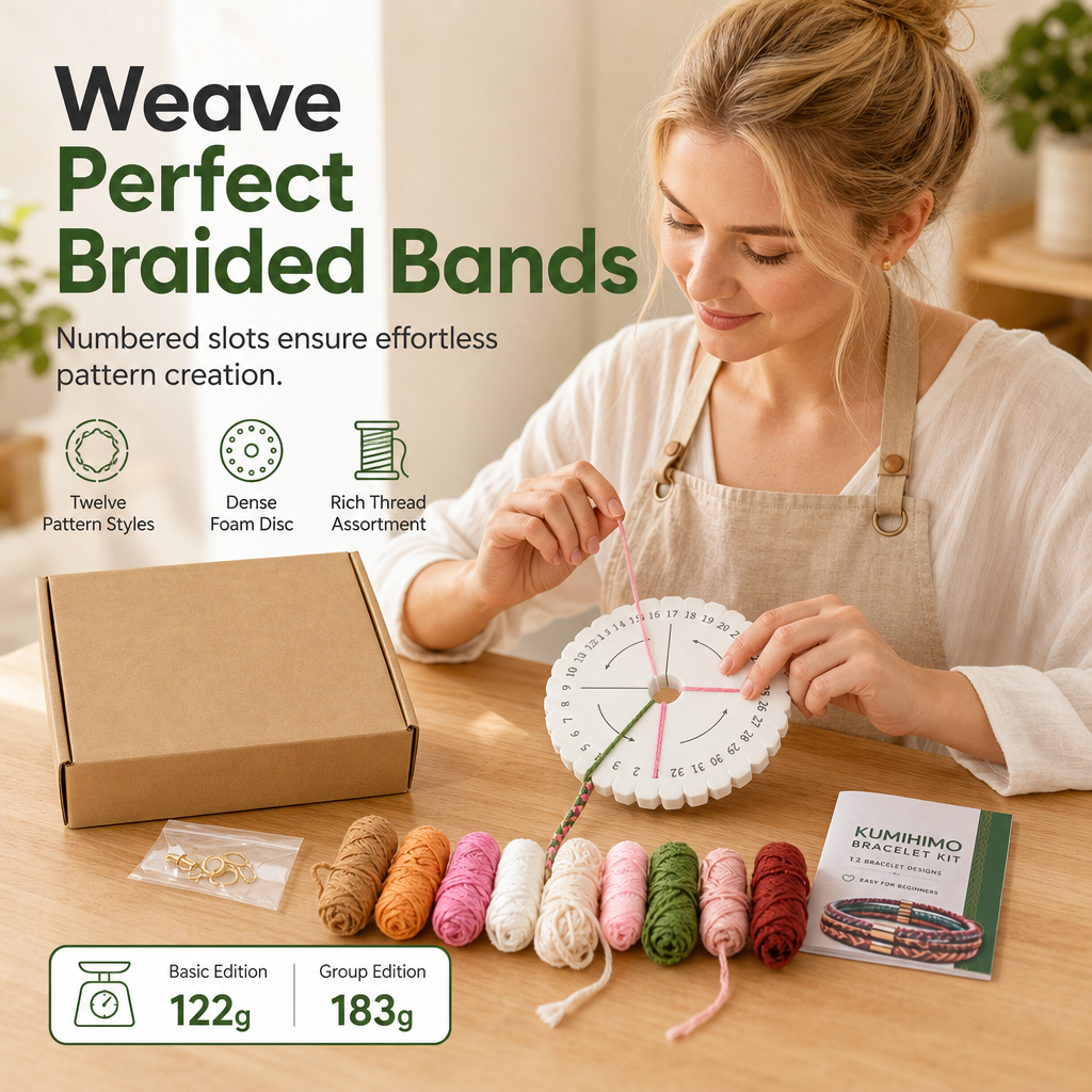 📢📢50% OFF !! ⏰DIY Braiding Cord Craft Kit for Adults and Beginners Boxed Set