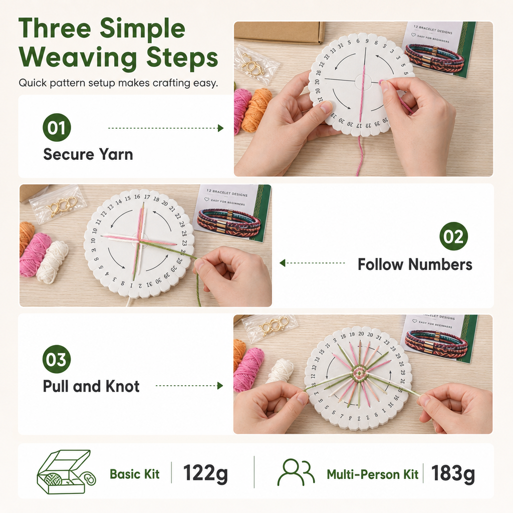 📢📢50% OFF !! ⏰DIY Braiding Cord Craft Kit for Adults and Beginners Boxed Set