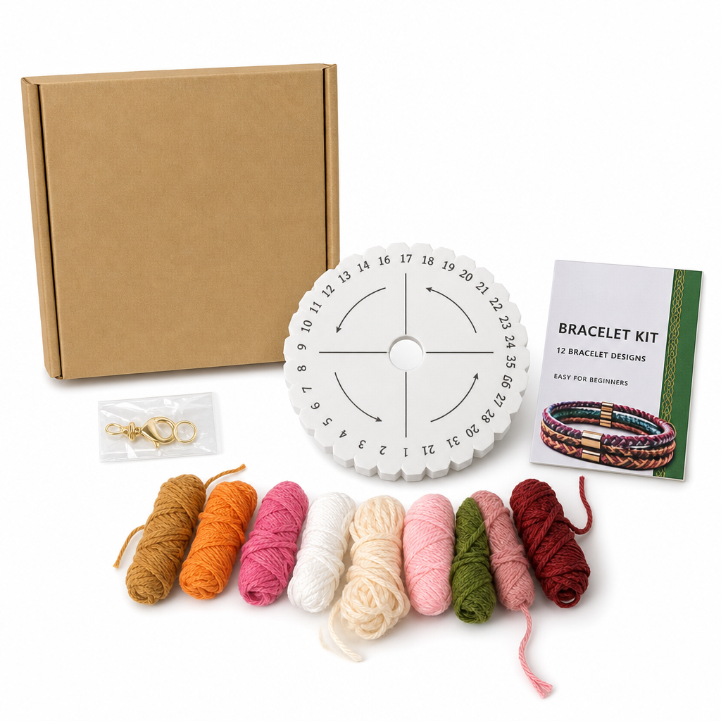 📢📢50% OFF !! ⏰DIY Braiding Cord Craft Kit for Adults and Beginners Boxed Set