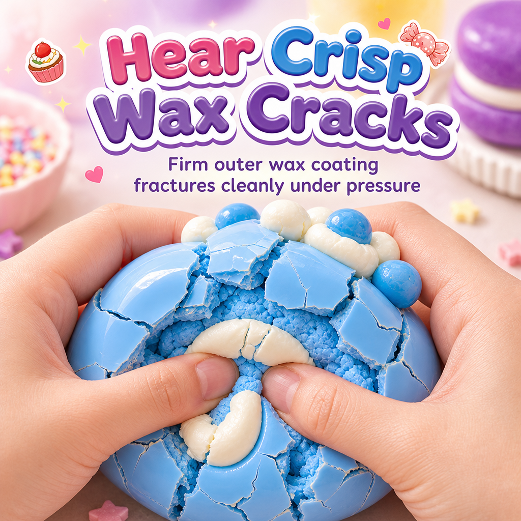 📢📢40% OFF !! ⏰DIY Crispy Squeeze Ball Toy Set with Wax Coating and Satisfying Crunchy Sound for Stress Relief