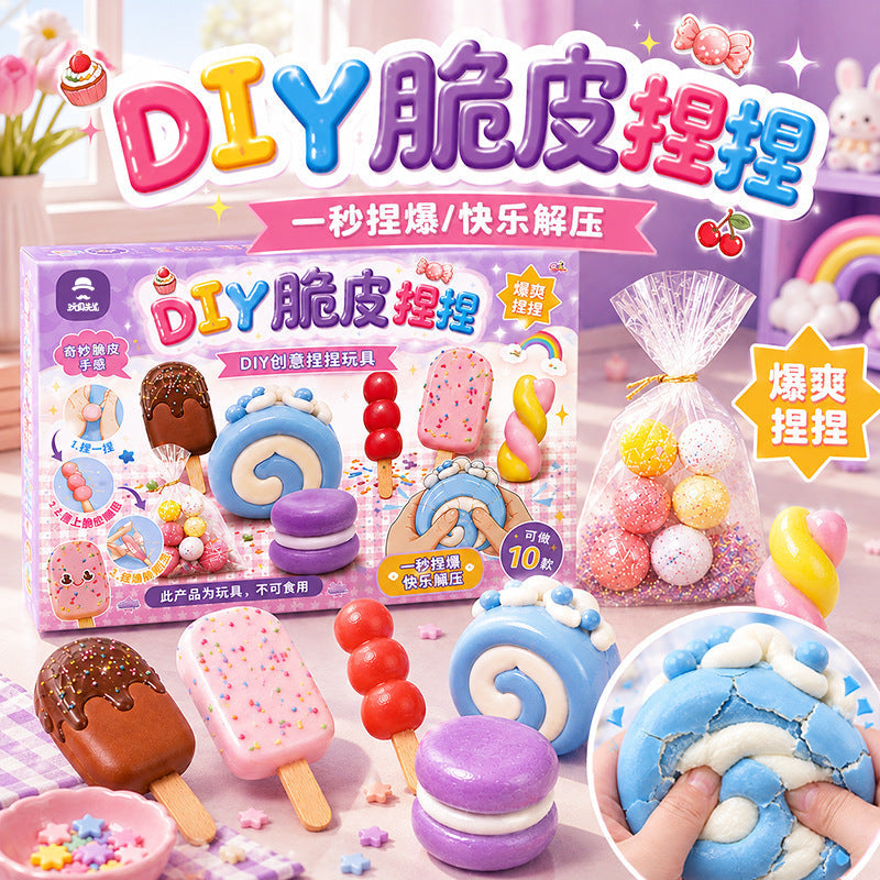 📢📢40% OFF !! ⏰DIY Crispy Squeeze Ball Toy Set with Wax Coating and Satisfying Crunchy Sound for Stress Relief