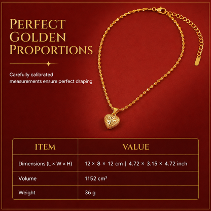 📢📢50% OFF !! ⏰🌸Retro Heart Shaped for Women Copper Alloy Imitation Gold Clavicle Chain Jewelry