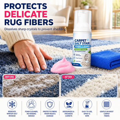 📢📢UP TO 60% OFF !! ⏰Winter Snow Melting Salt Stain Remover Carpet Foam Cleaner 60ml Set with Cleaning Towel