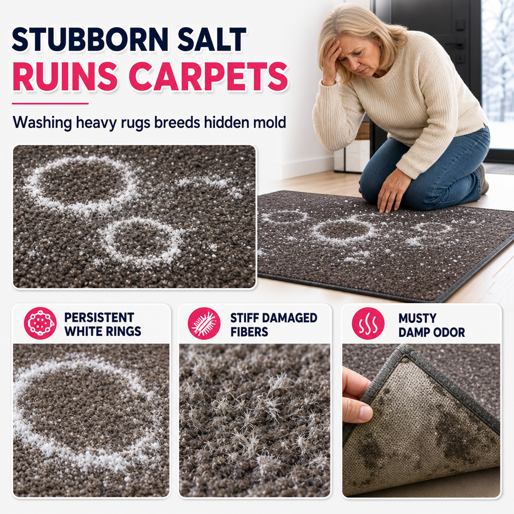 📢📢UP TO 60% OFF !! ⏰Winter Snow Melting Salt Stain Remover Carpet Foam Cleaner 60ml Set with Cleaning Towel