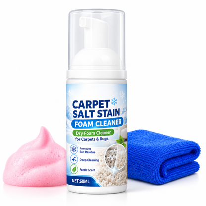 📢📢UP TO 60% OFF !! ⏰Winter Snow Melting Salt Stain Remover Carpet Foam Cleaner 60ml Set with Cleaning Towel