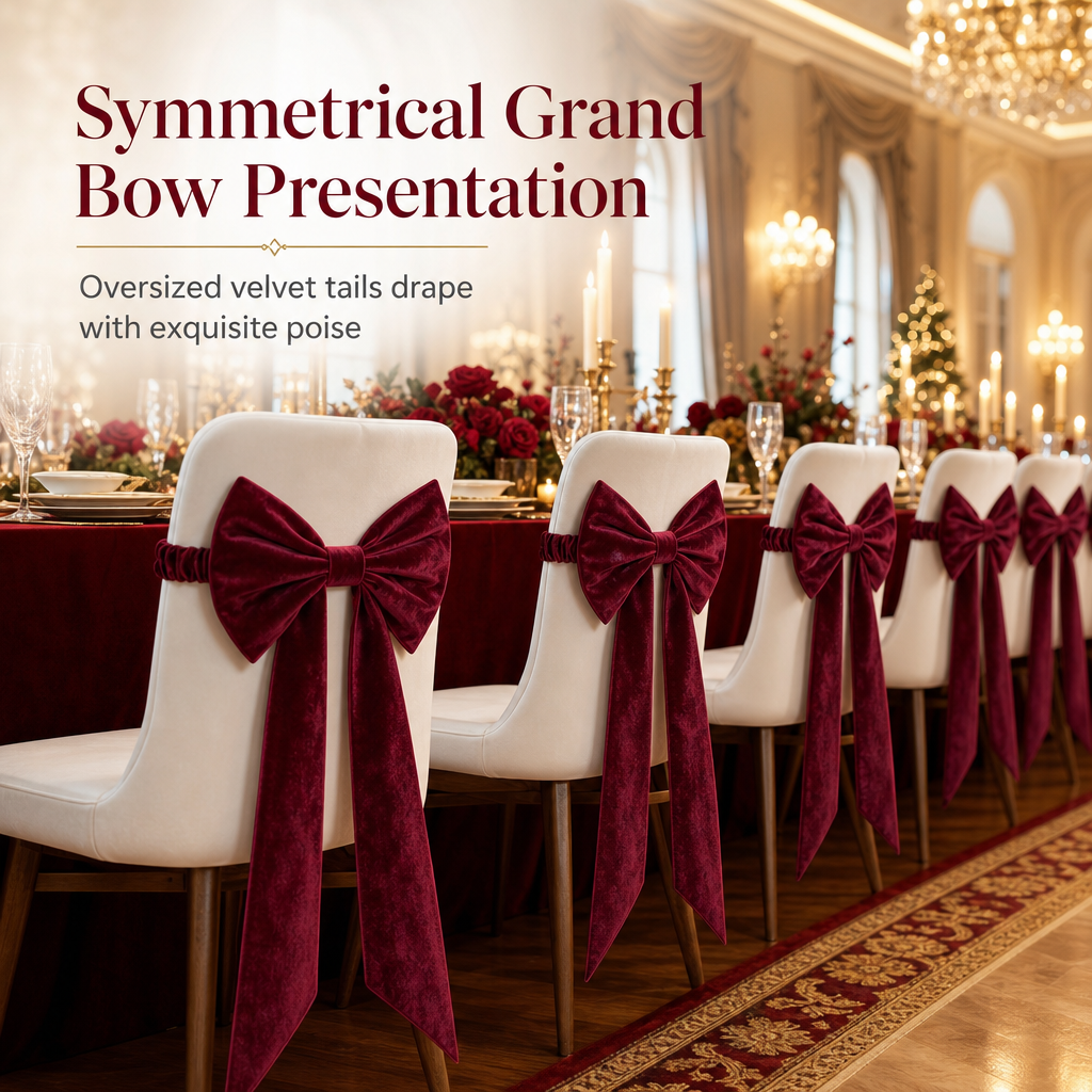 📢📢50% OFF !! ⏰Large Velvet Christmas Bow Ornament for Holiday Tree and Home Decoration