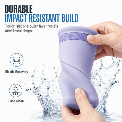 ⏳Time-Limited Special⏰🧊 Squeeze Cooling Tumbler: Releases Ice Cubes, Fits Cans, Silicone & Steel