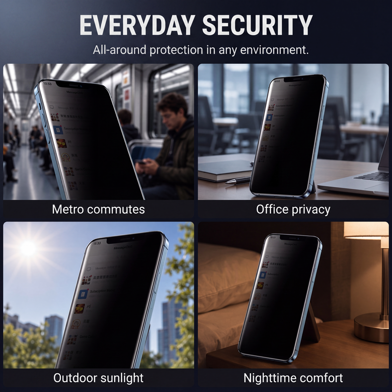 🔥50% OFF!!📢📱 Privacy Tempered Glass Screen Protector – Automatic Dust Removal & Anti-Peep Protection ✨