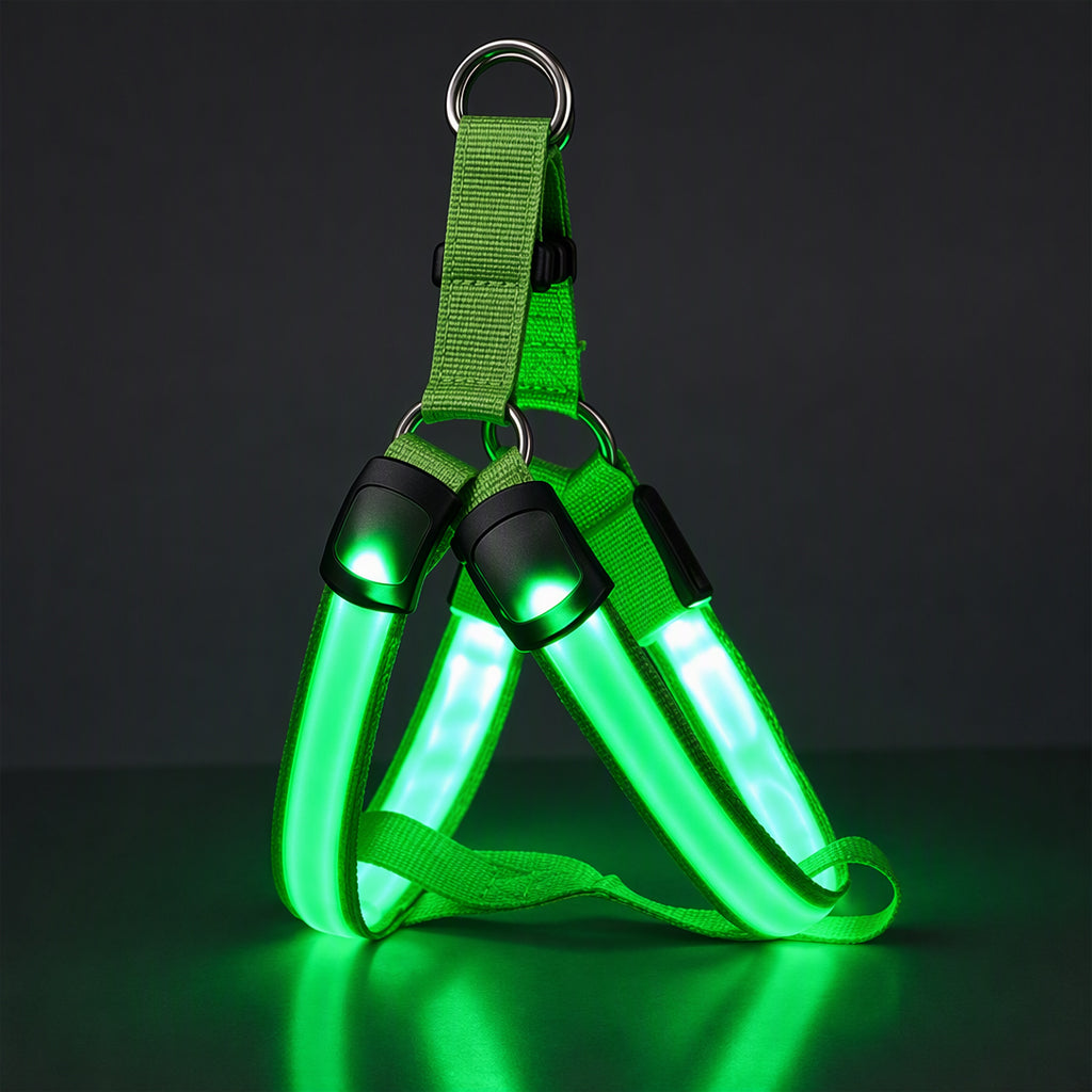 Adjustable LED Dog Harness Luminous Flashing Pet Chest Strap