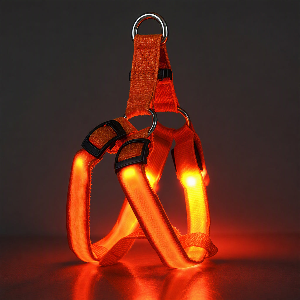 Adjustable LED Dog Harness Luminous Flashing Pet Chest Strap