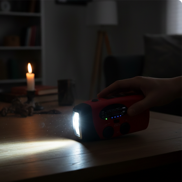 📻Multifunctional Portable Solar Emergency Radio – Power Bank, Hand Crank & Weather Alert for Outdoor & Crisis Preparedness